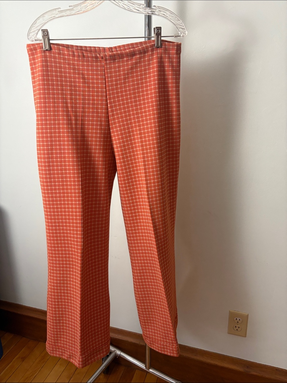 Vintage orange plaid pant